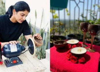 ചിരട്ട കൊണ്ട് ഉലകത്തെ വിസ്മയിപ്പിച്ച് മരിയ കുര്യാക്കോസ്