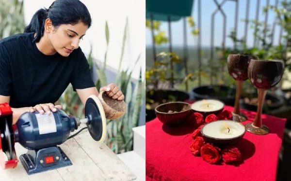 ചിരട്ട കൊണ്ട് ഉലകത്തെ വിസ്മയിപ്പിച്ച് മരിയ കുര്യാക്കോസ്